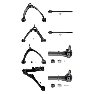 MOOG® - Front Lower and Upper Control Arm with Ball Joint and Tie Rod End Kit