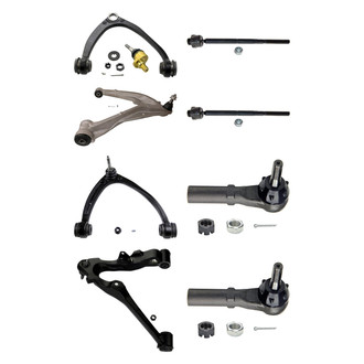 MOOG® - Front Lower and Upper Control Arm with Ball Joint and Tie Rod End Kit