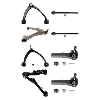 MOOG® - Front Lower and Upper Control Arm with Ball Joint and Tie Rod End Kit