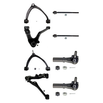 MOOG® - Front Lower and Upper Control Arm with Ball Joint and Tie Rod End Kit