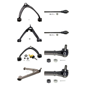 MOOG® - Front Lower and Upper Control Arm with Ball Joint and Tie Rod End Kit