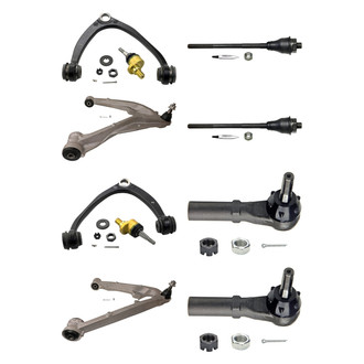 MOOG® - Front Lower and Upper Control Arm with Ball Joint and Tie Rod End Kit