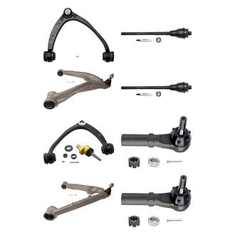 MOOG® - Front Lower and Upper Control Arm with Ball Joint and Tie Rod End Kit