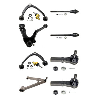 MOOG® - Front Lower and Upper Control Arm with Ball Joint and Tie Rod End Kit