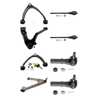 MOOG® - Front Lower and Upper Control Arm with Ball Joint and Tie Rod End Kit