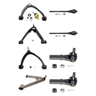 MOOG® - Front Lower and Upper Control Arm with Ball Joint and Tie Rod End Kit