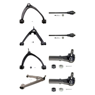 MOOG® - Front Lower and Upper Control Arm with Ball Joint and Tie Rod End Kit