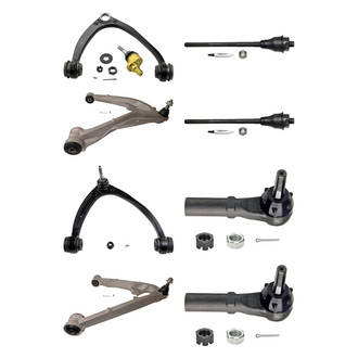 MOOG® - Front Lower and Upper Control Arm with Ball Joint and Tie Rod End Kit