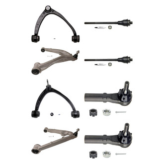 MOOG® - Front Lower and Upper Control Arm with Ball Joint and Tie Rod End Kit
