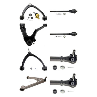 MOOG® - Front Lower and Upper Control Arm with Ball Joint and Tie Rod End Kit
