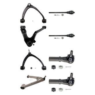 MOOG® - Front Lower and Upper Control Arm with Ball Joint and Tie Rod End Kit