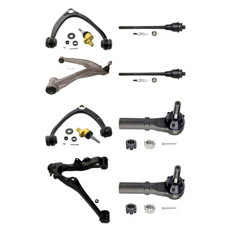 MOOG® - Front Lower and Upper Control Arm with Ball Joint and Tie Rod End Kit