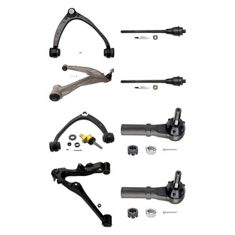 MOOG® - Front Lower and Upper Control Arm with Ball Joint and Tie Rod End Kit