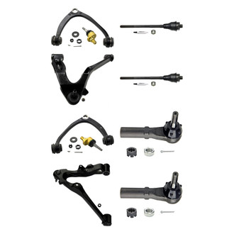 MOOG® - Front Lower and Upper Control Arm with Ball Joint and Tie Rod End Kit