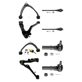 MOOG® - Front Lower and Upper Control Arm with Ball Joint and Tie Rod End Kit