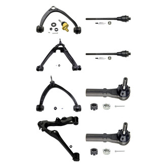 MOOG® - Front Lower and Upper Control Arm with Ball Joint and Tie Rod End Kit