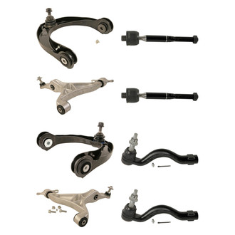 MOOG® - Front Lower and Upper Control Arm with Ball Joint and Tie Rod End Kit