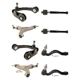 MOOG® - Front Lower and Upper Control Arm with Ball Joint and Tie Rod End Kit