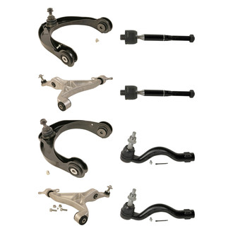 MOOG® - Front Lower and Upper Control Arm with Ball Joint and Tie Rod End Kit