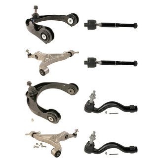 MOOG® - Front Lower and Upper Control Arm with Ball Joint and Tie Rod End Kit