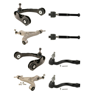 MOOG® - Front Lower and Upper Control Arm with Ball Joint and Tie Rod End Kit