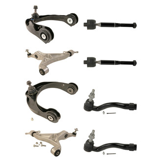 MOOG® - Front Lower and Upper Control Arm with Ball Joint and Tie Rod End Kit