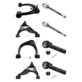 MOOG® - Front Lower and Upper Control Arm with Ball Joint and Tie Rod End Kit