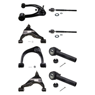 MOOG® - Front Lower and Upper Control Arm with Ball Joint and Tie Rod End Kit