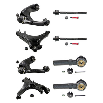 MOOG® - Front Lower and Upper Control Arm with Ball Joint and Tie Rod End Kit