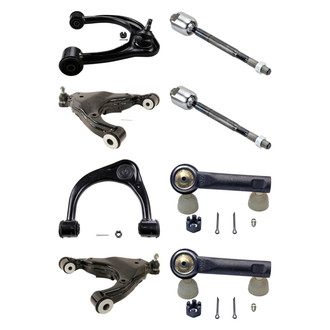MOOG® - Front Lower and Upper Control Arm with Ball Joint and Tie Rod End Kit