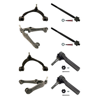 MOOG® - Front Lower and Upper Control Arm with Ball Joint and Tie Rod End Kit