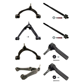 MOOG® - Front Lower and Upper Control Arm with Ball Joint and Tie Rod End Kit