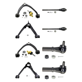 MOOG® - Front Lower and Upper Control Arm with Ball Joint and Tie Rod End Kit