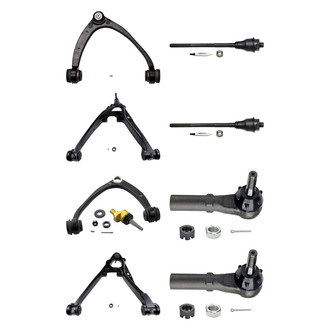 MOOG® - Front Lower and Upper Control Arm with Ball Joint and Tie Rod End Kit