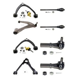 MOOG® - Front Lower and Upper Control Arm with Ball Joint and Tie Rod End Kit