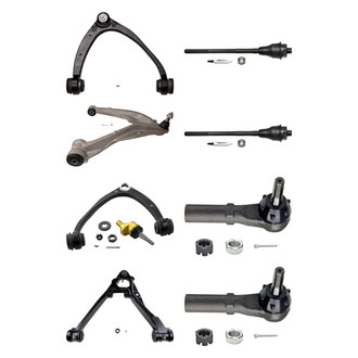 MOOG® - Front Lower and Upper Control Arm with Ball Joint and Tie Rod End Kit