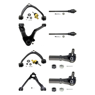 MOOG® - Front Lower and Upper Control Arm with Ball Joint and Tie Rod End Kit