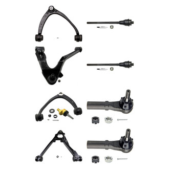 MOOG® - Front Lower and Upper Control Arm with Ball Joint and Tie Rod End Kit