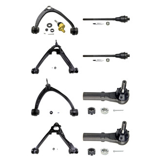 MOOG® - Front Lower and Upper Control Arm with Ball Joint and Tie Rod End Kit