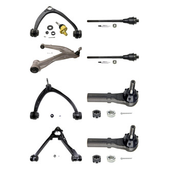 MOOG® - Front Lower and Upper Control Arm with Ball Joint and Tie Rod End Kit