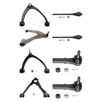 MOOG® - Front Lower and Upper Control Arm with Ball Joint and Tie Rod End Kit