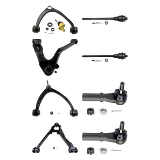 MOOG® - Front Lower and Upper Control Arm with Ball Joint and Tie Rod End Kit