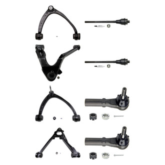 MOOG® - Front Lower and Upper Control Arm with Ball Joint and Tie Rod End Kit