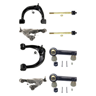 MOOG® - Front Lower and Upper Control Arm with Ball Joint and Tie Rod End Kit