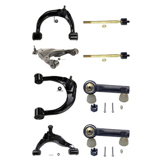 MOOG® - Front Lower and Upper Control Arm with Ball Joint and Tie Rod End Kit
