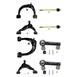 MOOG® - Front Lower and Upper Control Arm with Ball Joint and Tie Rod End Kit