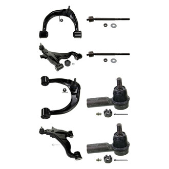 MOOG® - Front Lower and Upper Control Arm with Ball Joint and Tie Rod End Kit