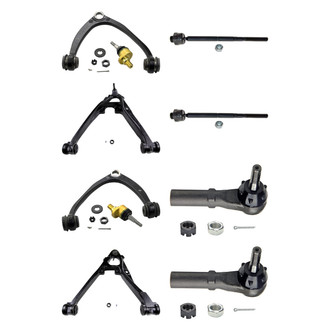 MOOG® - Front Lower and Upper Control Arm with Ball Joint and Tie Rod End Kit