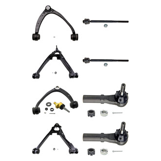 MOOG® - Front Lower and Upper Control Arm with Ball Joint and Tie Rod End Kit