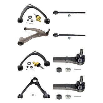 MOOG® - Front Lower and Upper Control Arm with Ball Joint and Tie Rod End Kit